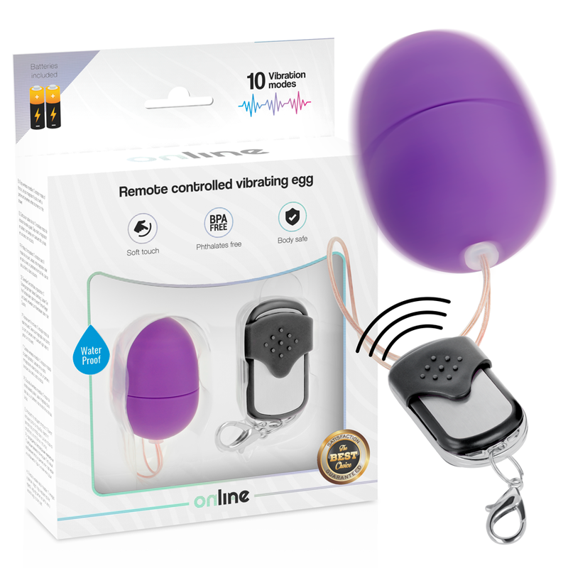 ONLINE - HUEVO VIBRADOR CON CONTROL REMOTO S LILA