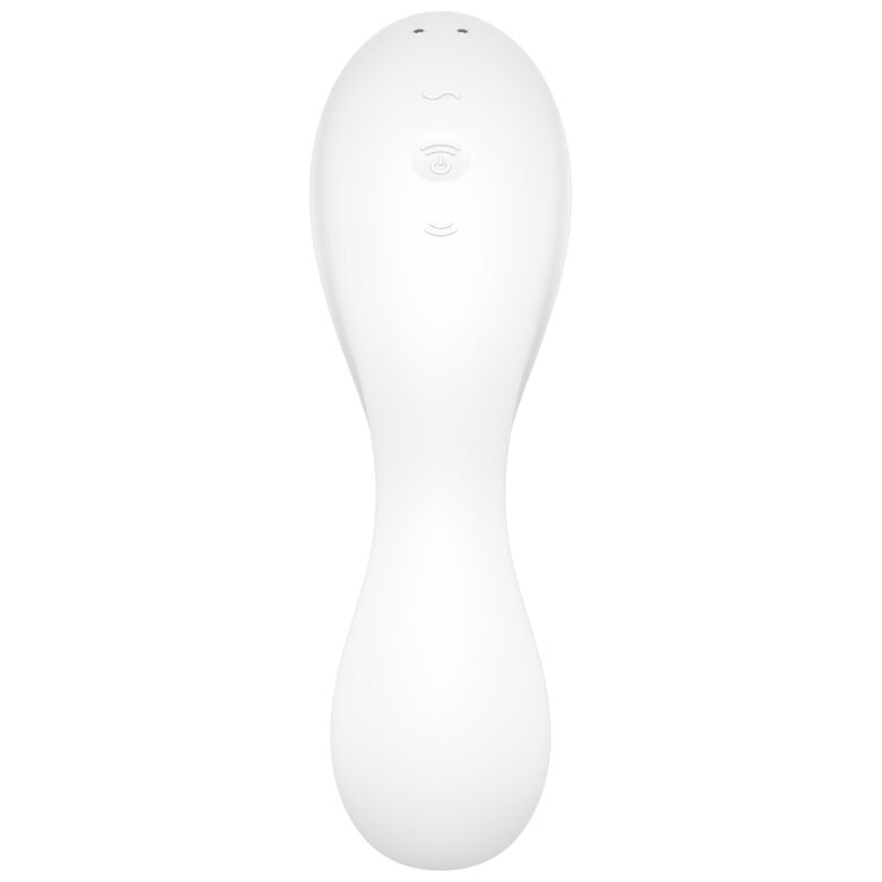 SATISFYER - CURVY TRINITY 5 ESTIMULADOR Y VIBRADOR DE PULSOS DE AIRE APLICADO BLANCO