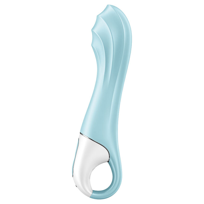 SATISFYER - VIBRADOR CON BOMBA DE AIRE 5+ APP VIBRADOR INFLABLE PUNTO G AZUL