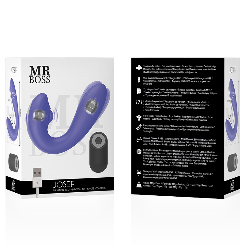 MR BOSS - MANDO A DISTANCIA JOSEF DE PULSACIÓN Y VIBRACIÓN PARA PAREJAS
