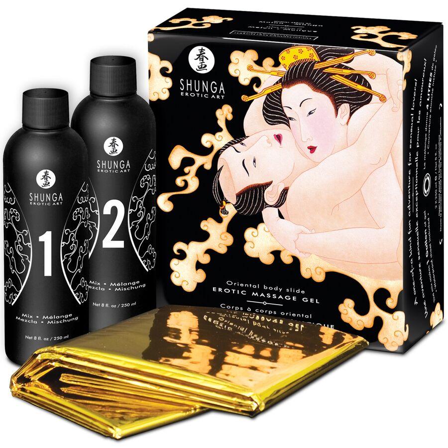 SHUNGA - GEL DE MASAJE ERÓTICO CUERPO A CUERPO MELÓN ORIENTAL MANGO 