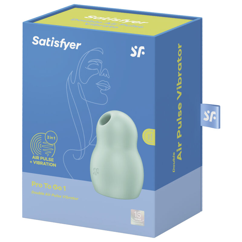 SATISFYER - PRO TO GO 1 ESTIMULADOR Y VIBRADOR DE DOBLE PULSACIÓN DE AIRE ROJO