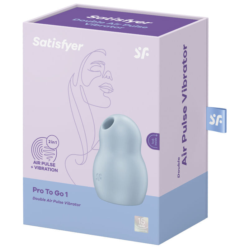SATISFYER - PRO TO GO 1 ESTIMULADOR Y VIBRADOR DE DOBLE PULSACIÓN DE AIRE ROJO