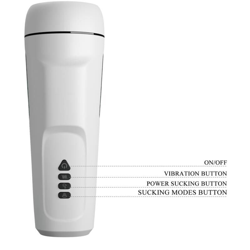 PRETTY LOVE - MASTURBADOR MASCULINO SIENNA CON VIBRACIÓN. VOZ Y JUGO