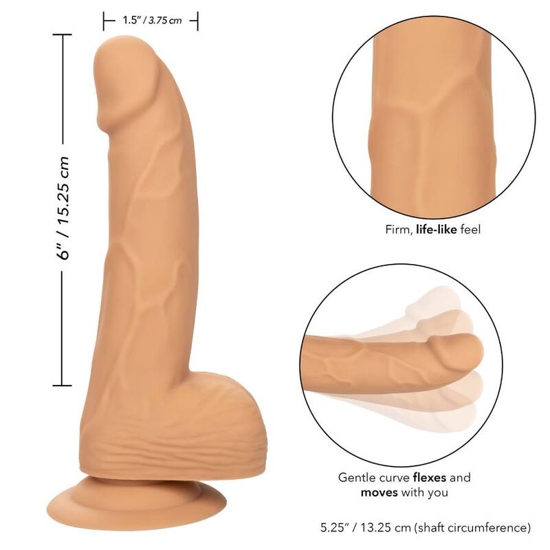 CALEXOTICS - TACHUELAS DE SILICONA 15,24 CM PIEL