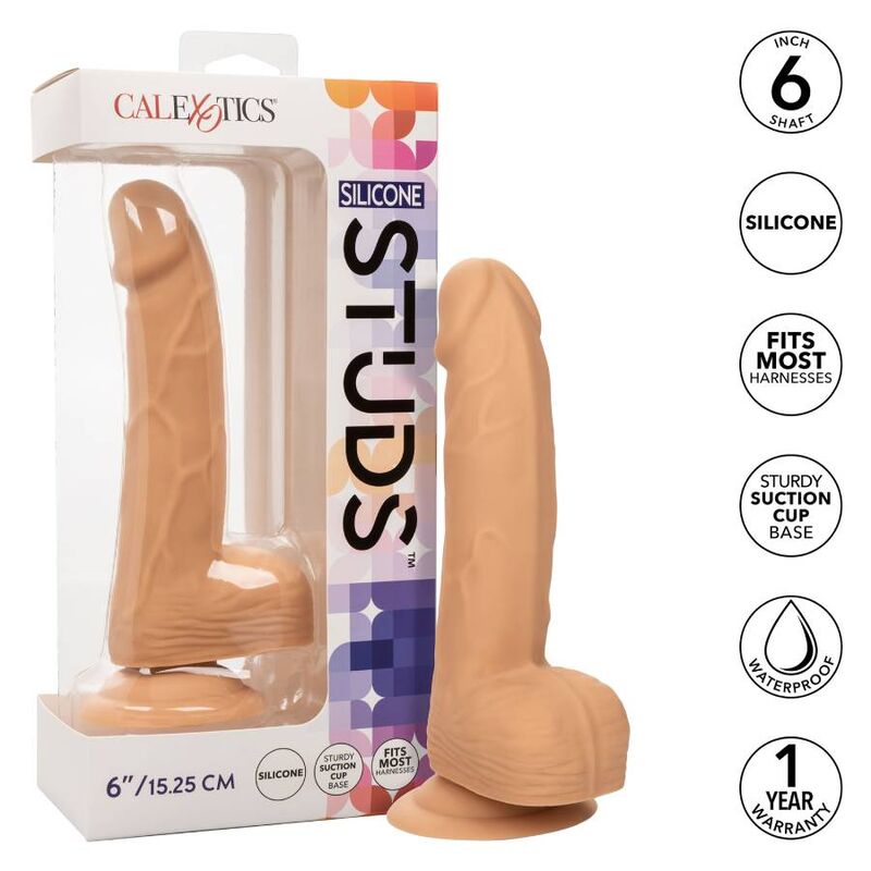 CALEXOTICS - TACHUELAS DE SILICONA 15,24 CM PIEL