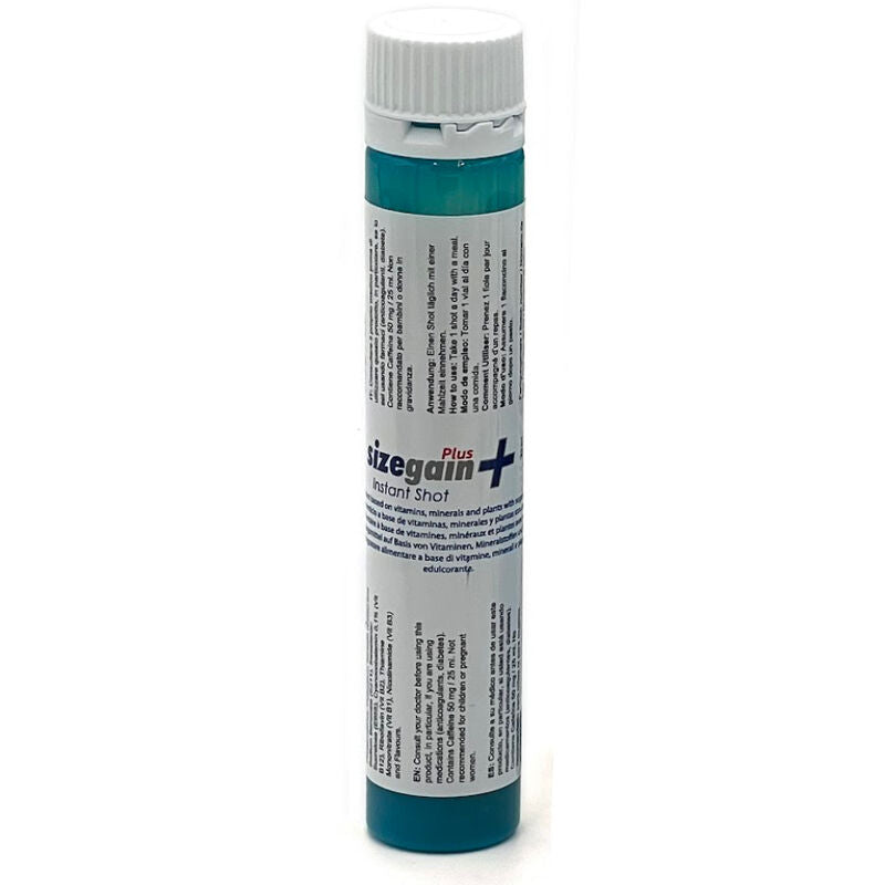 500 COSMÉTICOS - SIZEGAIN PLUS INSTANT SHOT ENERGIZER MASCULINO 5 UNIDADES