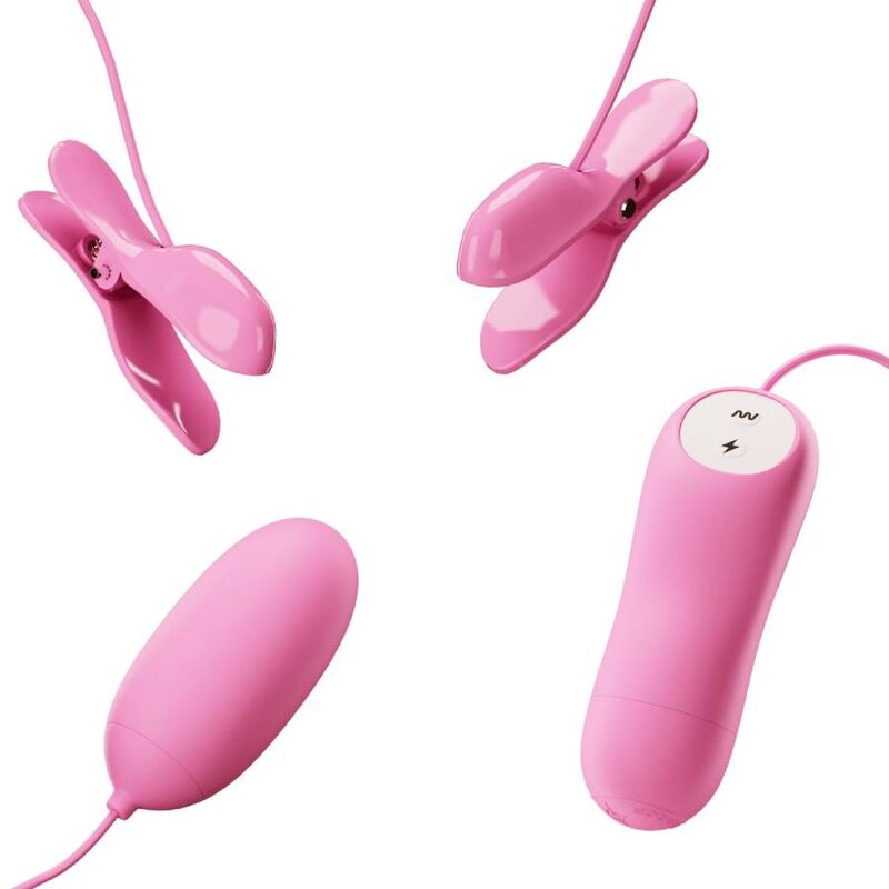 PRETTY LOVE - PINZA VIBRADORA ROSA CON ELECTROSHOCK