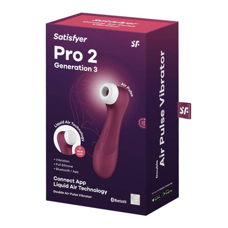 SATISFYER - PRO 2 GEN 3 VINO TINTO BLUETOOTH Y APLICACIÓN
