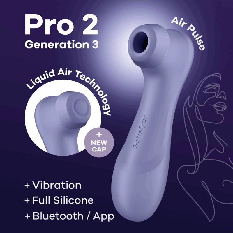 SATISFYER - PRO 2 GEN 3 VINO TINTO BLUETOOTH Y APLICACIÓN