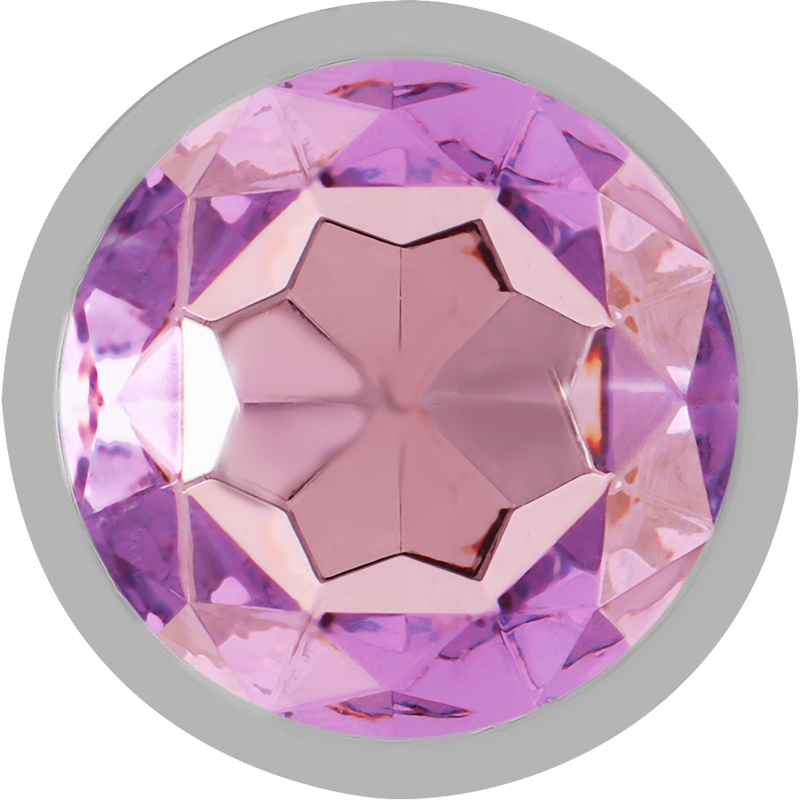 INTENSE - ALUMINUM METAL BUTT PLUG WITH VIOLET CRYSTAL SIZE S