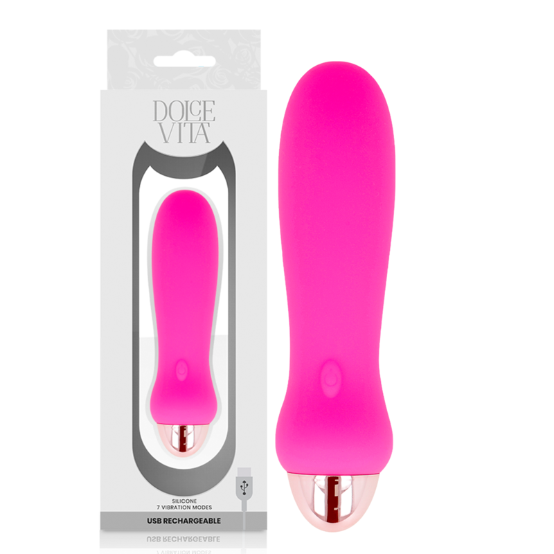 VIBRADOR RECARREGÁVEL CINCO PINK 7 VELOCIDADES