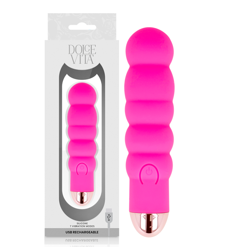 SIX PINK 7 SPEED RECHARGEABLE VIBRATOR