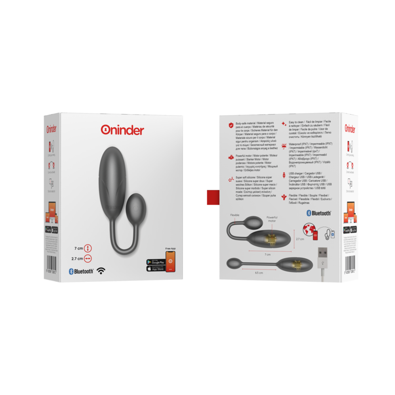ONINDER - HUEVO VIBRADOR DENVER ROSA 7 X 2,7 CM APLICACIÓN GRATUITA