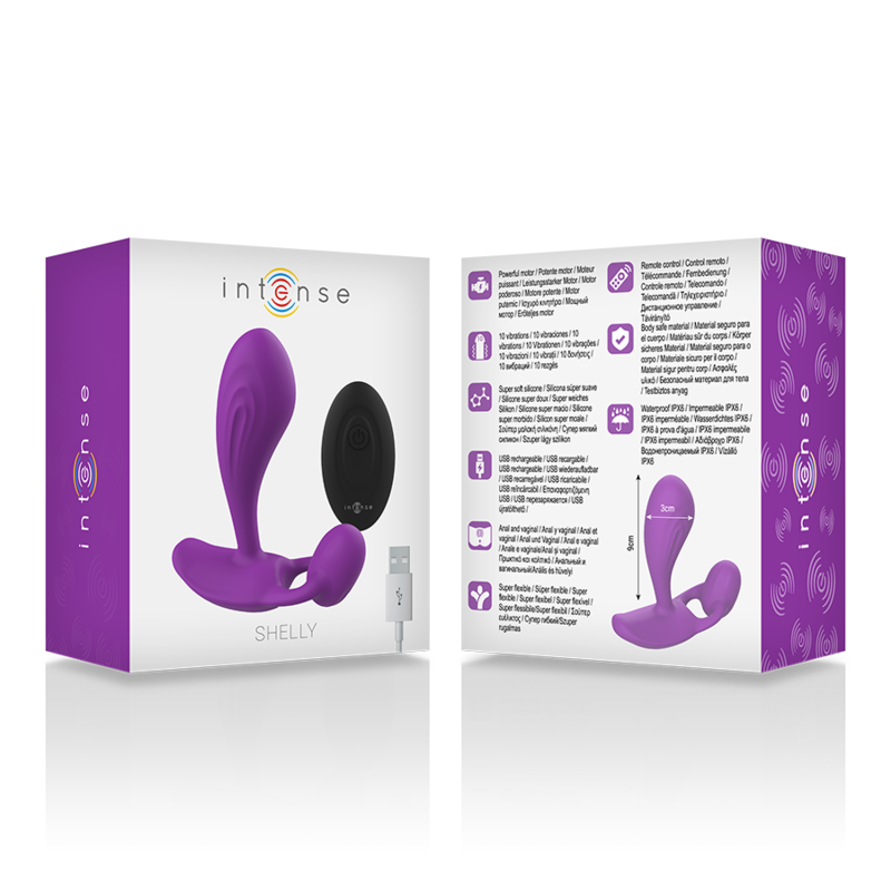 INTENSO - PLUG ANAL CON CONTROL REMOTO SHELLY PURPLE