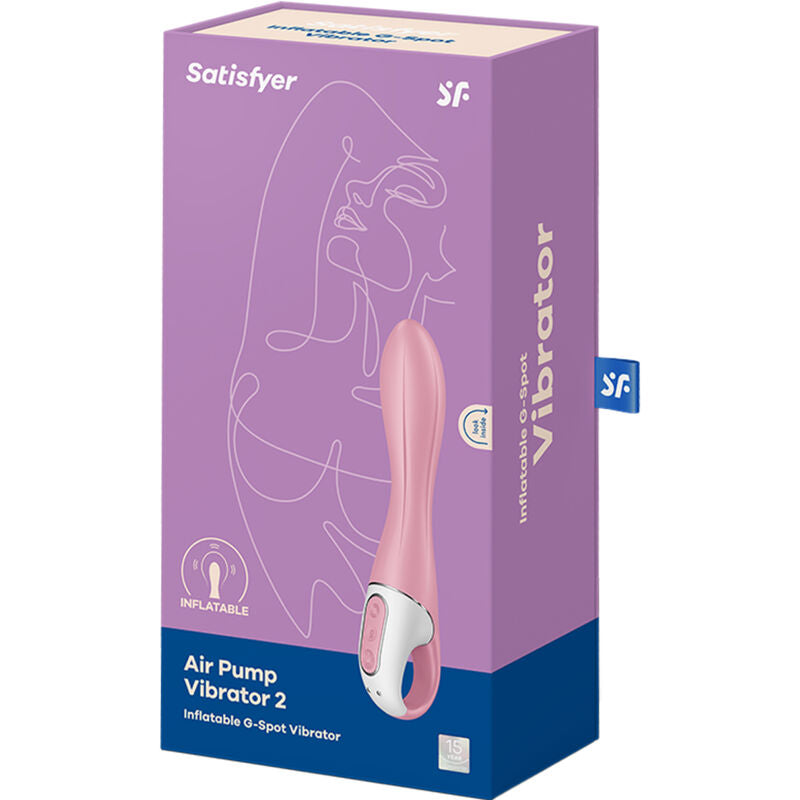 SATISFYER - VIBRADOR CON BOMBA DE AIRE 2 COLOR ROSA