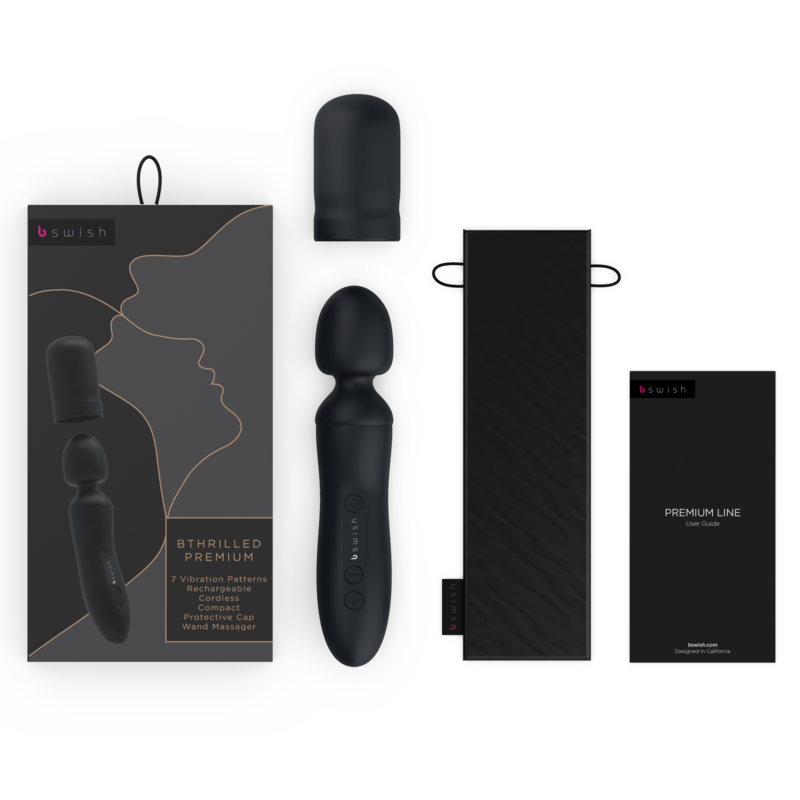 B SWISH - VARITA VIBRADORA PREMIUM NEGRA BTHRILLED