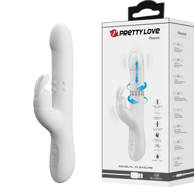 PRETTY LOVE - VIBRADOR ROTADOR PLATA DE REESE