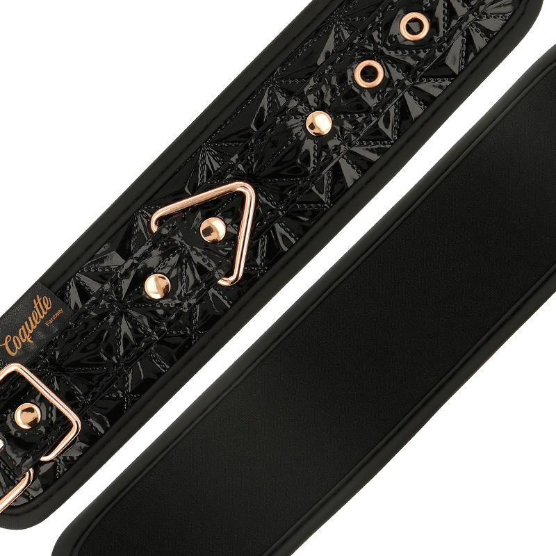 COQUETTE CHIC DESIRE - BLACK EDITION CUFFS WITH NEOPRENE LINING