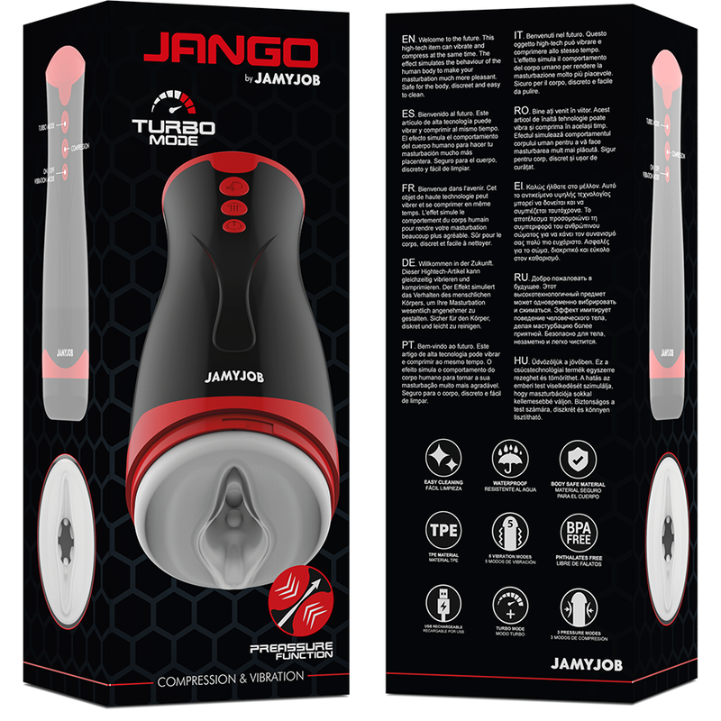JAMYJOB - MASTURBADOR VIBRADOR Y COMPRESION JANGO