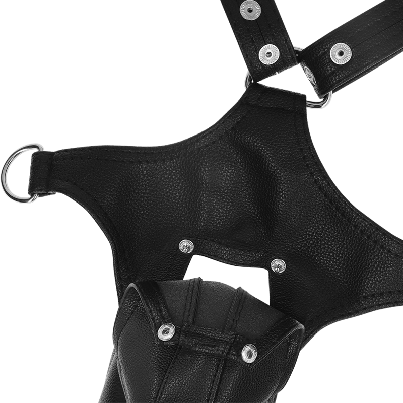 FETISH SUBMISSIVE ATTITUDE - MEN'S ECO LEATHER JOCK STRAP HARNESS