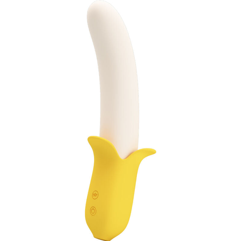 PRETTY LOVE - BANANA GEEK SUPER POWER 7 VIBRACIONES ARRIBA Y ABAJO SILICONA NEGRA