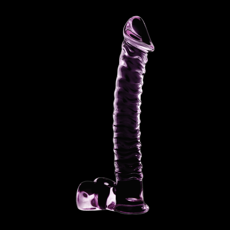 NEBULA SERIES BY IBIZA - MODEL 23 TRANSPARENT BOROSILICATE GLASS DILDO 21.5 CM -O- 4 CM