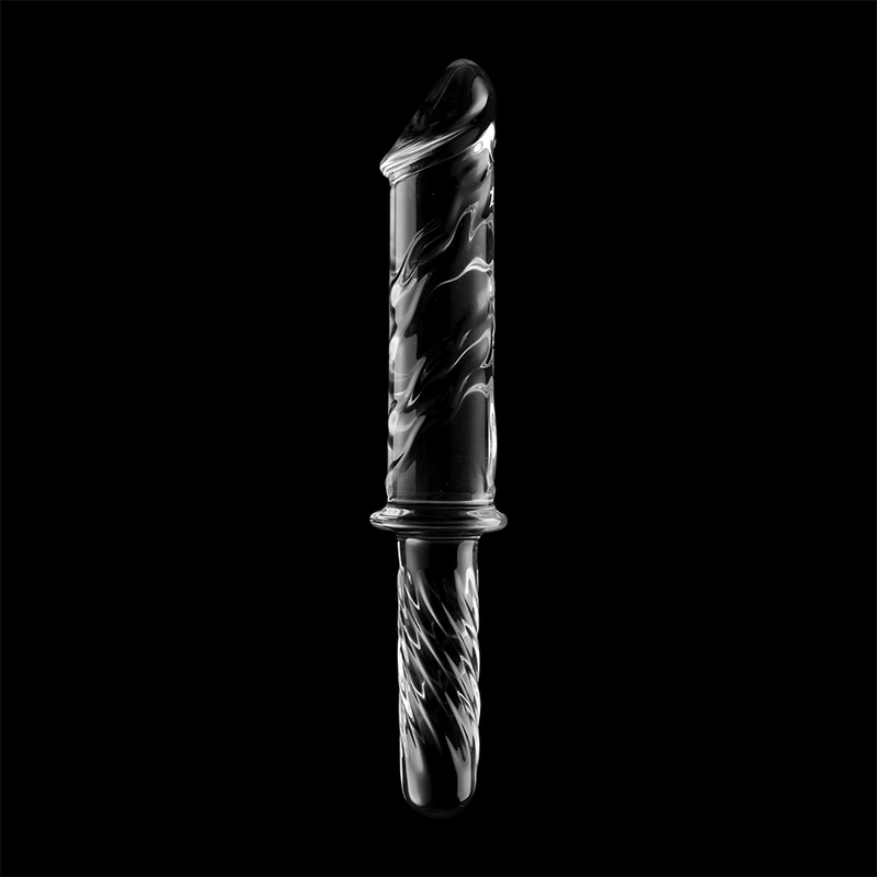 NEBULA SERIES BY IBIZA - MODEL 24 TRANSPARENT BOROSILICATE GLASS DILDO 28.5 CM -O- 5 CM