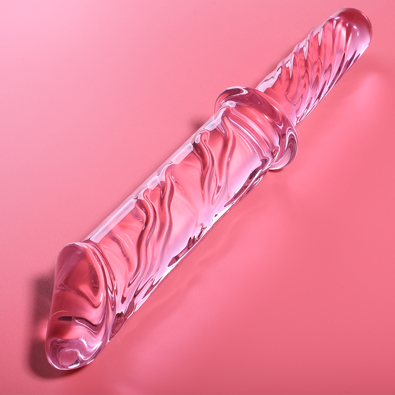 NEBULA SERIES BY IBIZA - MODEL 24 TRANSPARENT BOROSILICATE GLASS DILDO 28.5 CM -O- 5 CM