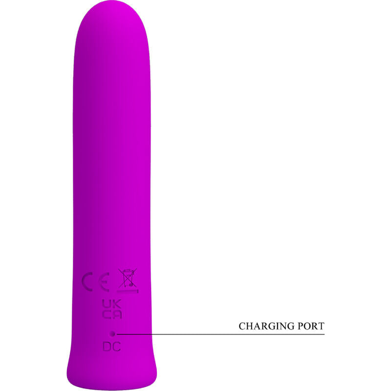 VIBRADOR CURTIS MINI SUPER POWER 12 VIBRAÕES DE SILICONE VIOLETA