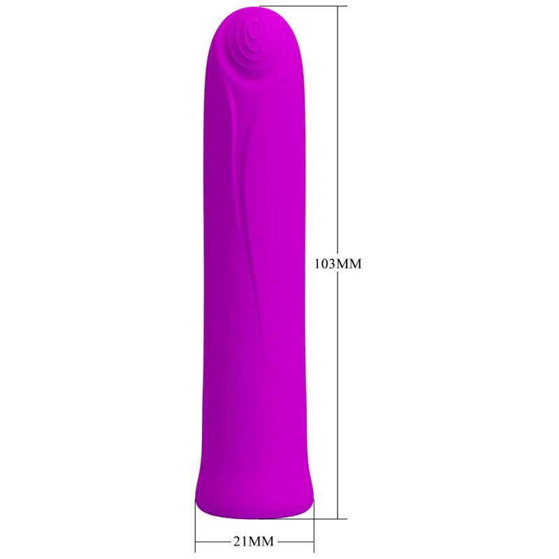 VIBRADOR CURTIS MINI SUPER POWER 12 VIBRAÕES DE SILICONE VIOLETA