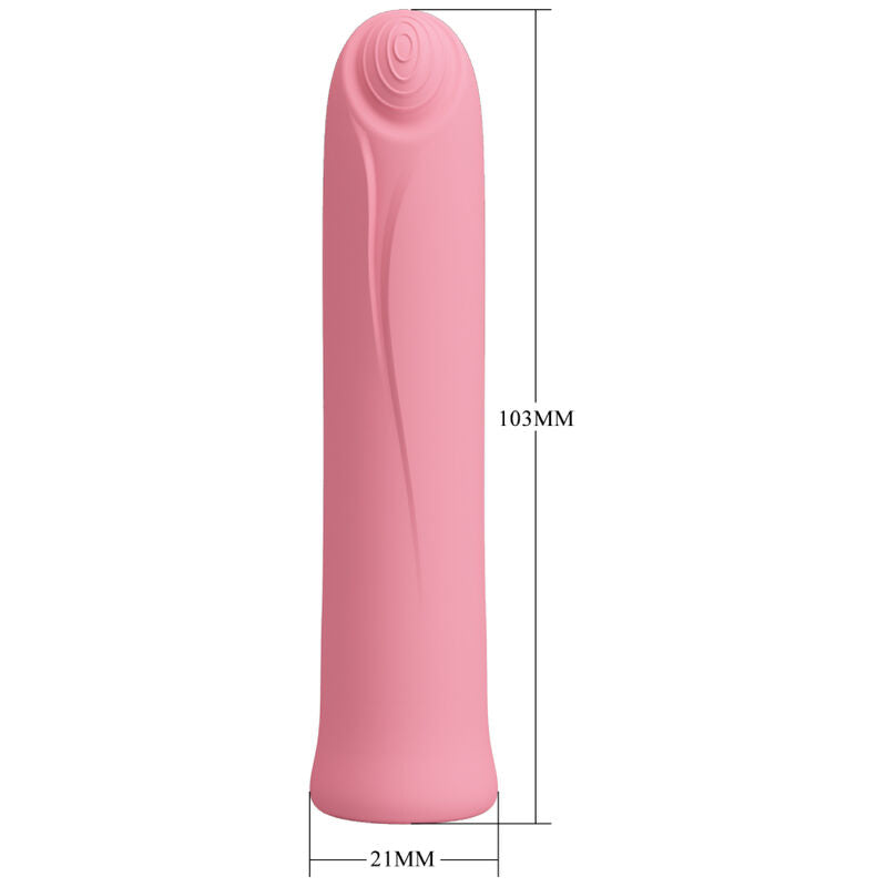 VIBRADOR CURTIS MINI SUPER POWER 12 VIBRAÕES DE SILICONE ROSA