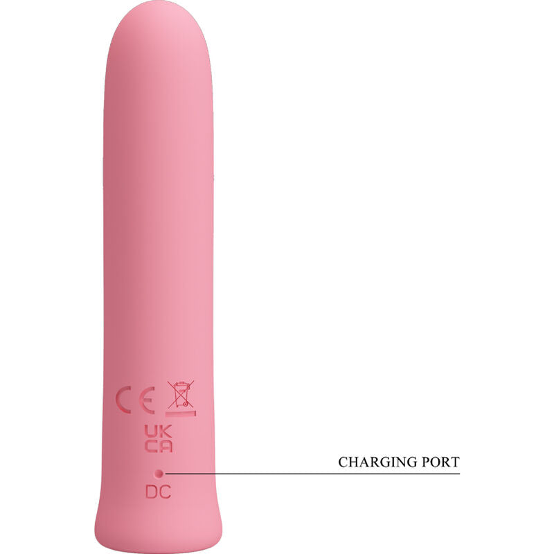 VIBRADOR CURTIS MINI SUPER POWER 12 VIBRAÕES DE SILICONE ROSA