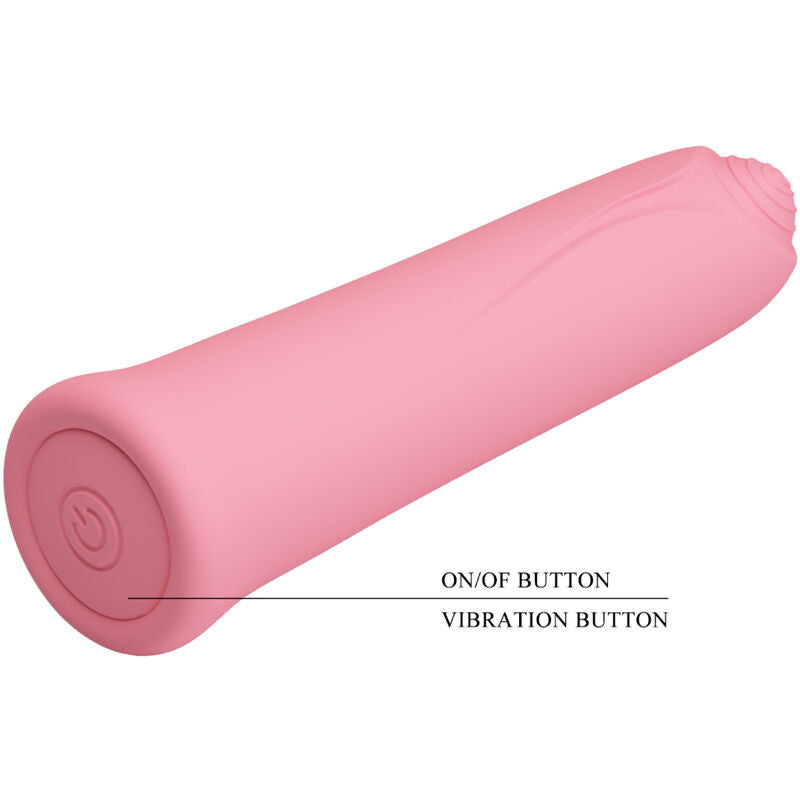 VIBRADOR CURTIS MINI SUPER POWER 12 VIBRAÕES DE SILICONE ROSA