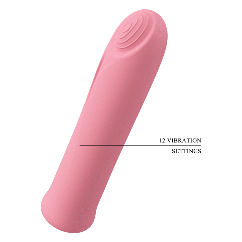 VIBRADOR CURTIS MINI SUPER POWER 12 VIBRAÕES DE SILICONE ROSA