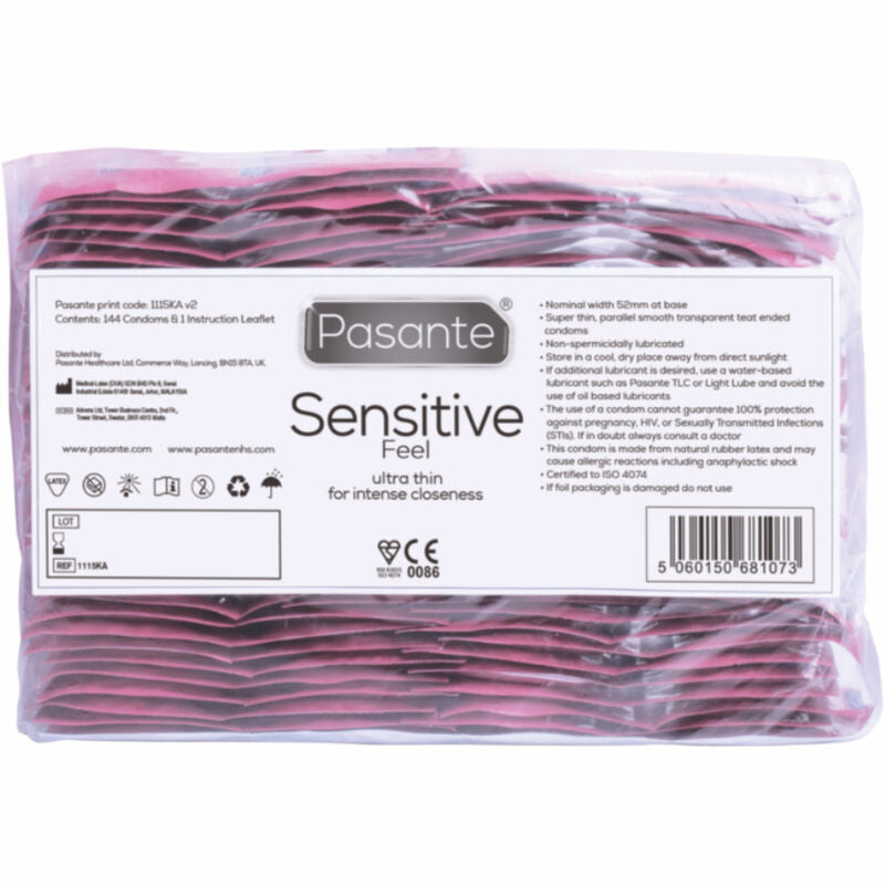 PASANTE - BOLSA DE PRESERVATIVOS SENSIBLES 144 UNIDADES