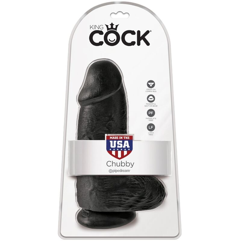 KING COCK - PENE GORDO REALISTA 23 CM NEGRO