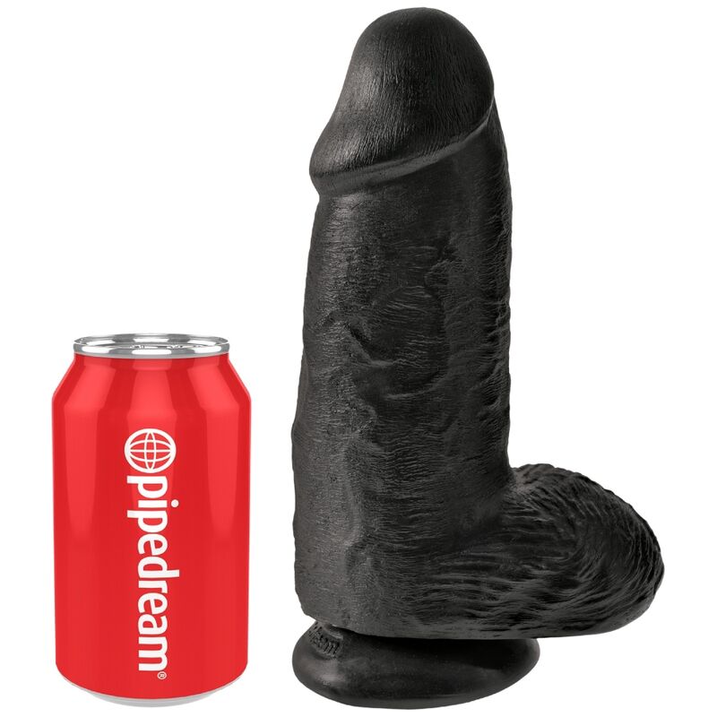 KING COCK - PENE GORDO REALISTA 23 CM NEGRO