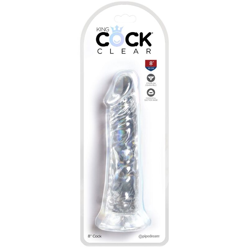 KING COCK - PENE REALISTA TRANSPARENTE 19,7 CM