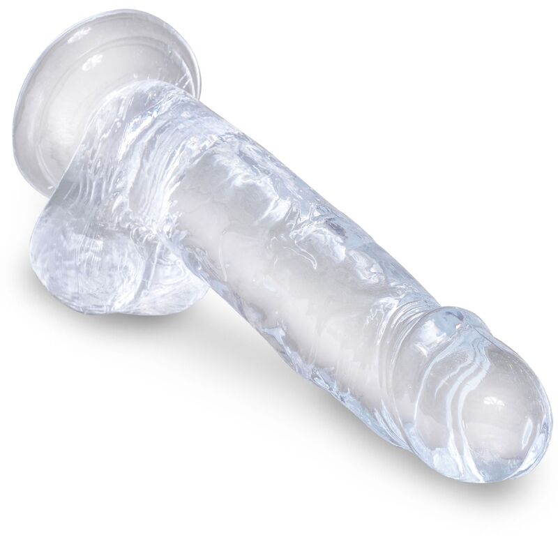 KING COCK - CLEAR REALISTIC PENIS WITH 15.2 CM TRANSPARENT BALLS