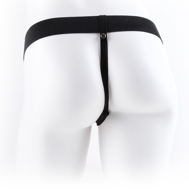 SERIE FETISH FANTASY - ARNÉS AJUSTABLE CON CONTROL REMOTO PENE REALISTA CON TESTICULOS 23 CM