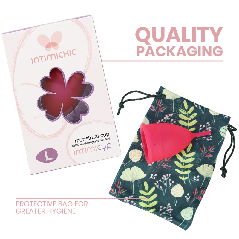 INTIMICHIC - COPA MENSTRUAL DE SILICONA DE GRADO MÉDICO - TALLA L
