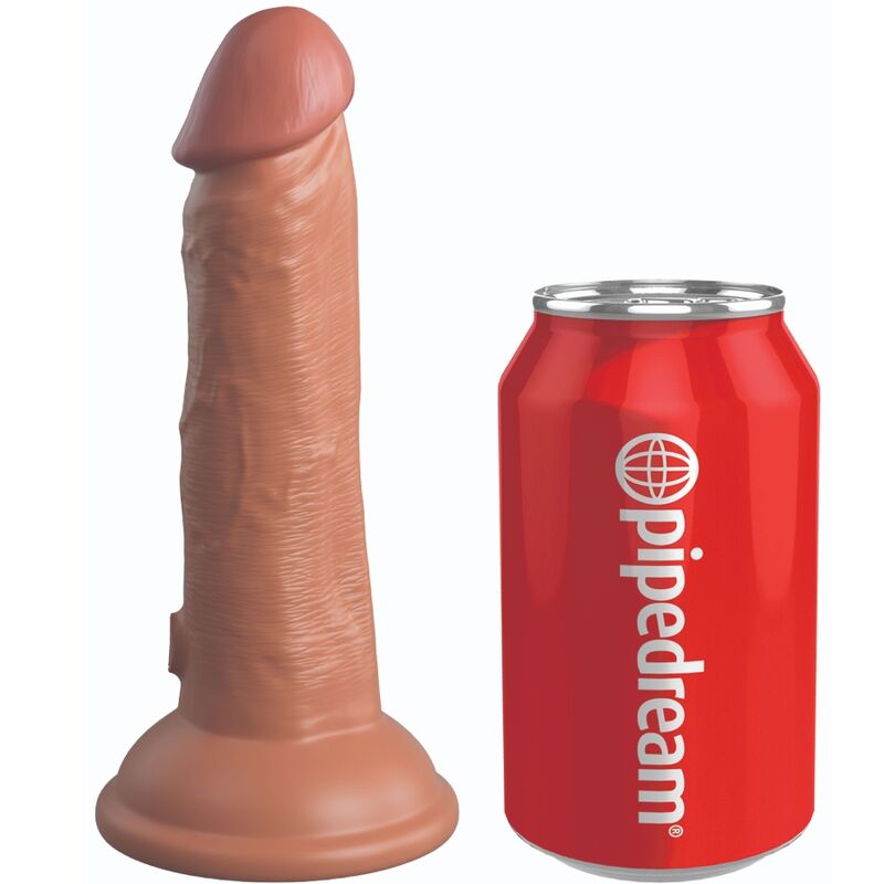 KING COCK - VIBRADOR ELITE REALISTA DE SILICONA 15,2 CM CARAMELO
