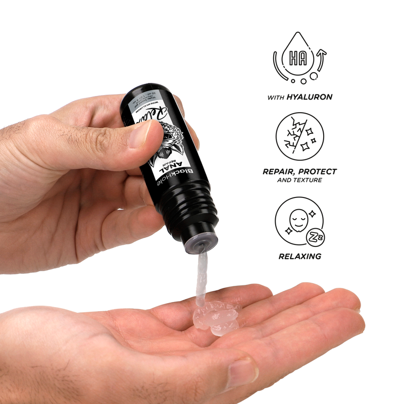 BLACK HOLE - REPARADOR ANAL RELAJADO A BASE DE AGUA CON HIALURÓN 30 ML