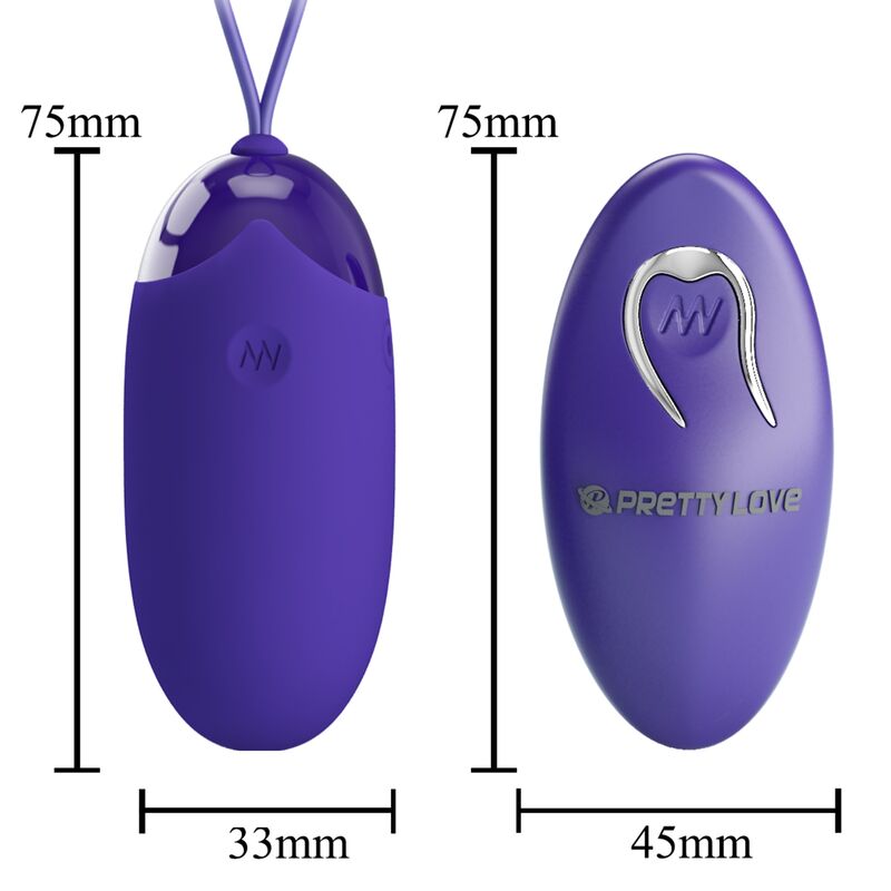 PRETTY LOVE - HUEVO VIBRADOR BERGER YOUTH CON CONTROL REMOTO VIOLETA