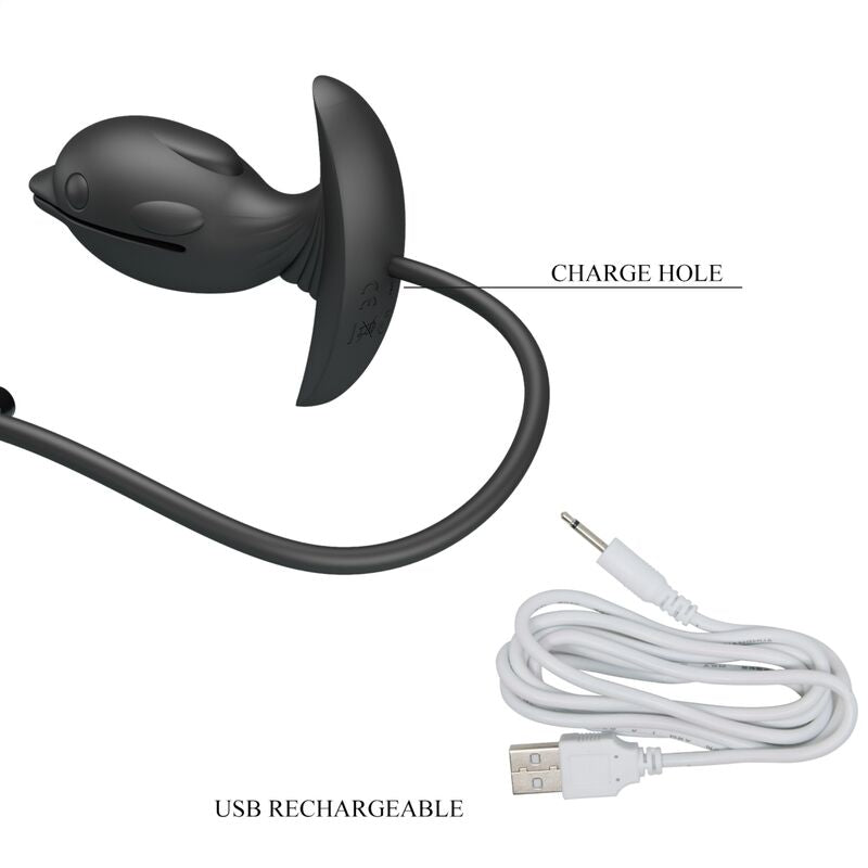 PRETTY LOVE - PLUG ANAL DELFIN INFLABLE Y RECARGABLE