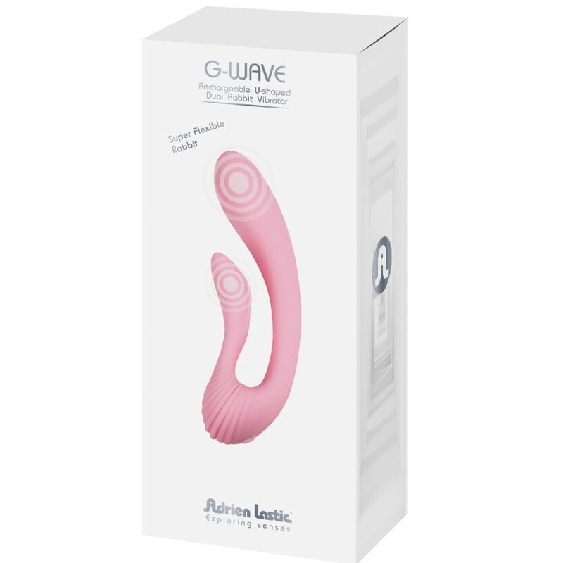 ADRIEN LASTIC - VIBRADOR DOBLE CONEJO G-WAVE ROSA