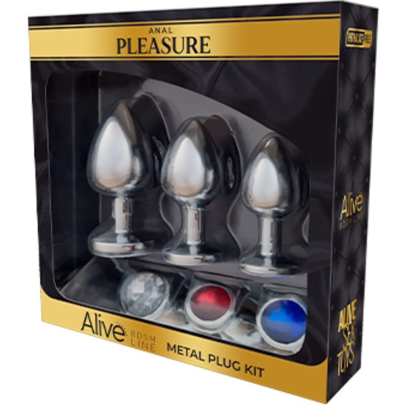 ALIVE - KIT PLACER ANAL 3 PLUG METÁLICO