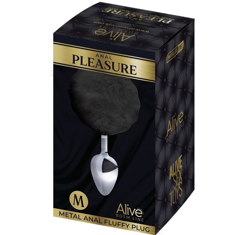 ALIVE - PLUG ANAL DE PLACER ESPIRAL DE METAL NEGRO ESPIRAL TAMAÑO M