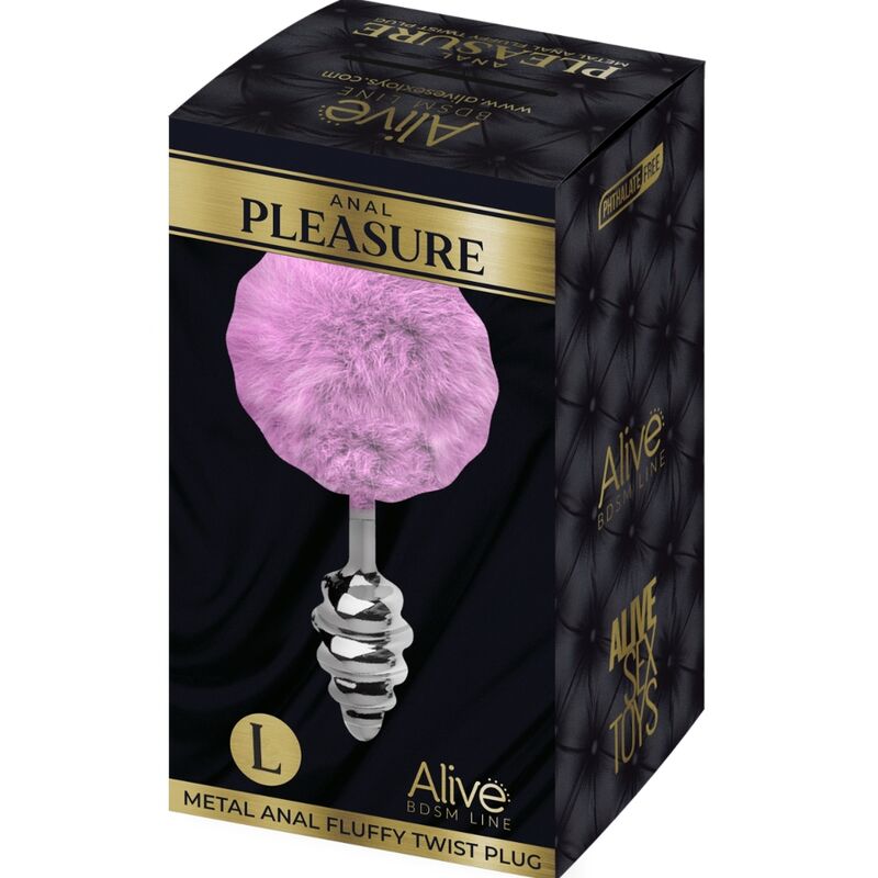 ALIVE - PLUG ANAL DE PLACER ESPIRAL DE METAL MORADO ESPIRAL TAMAÑO L